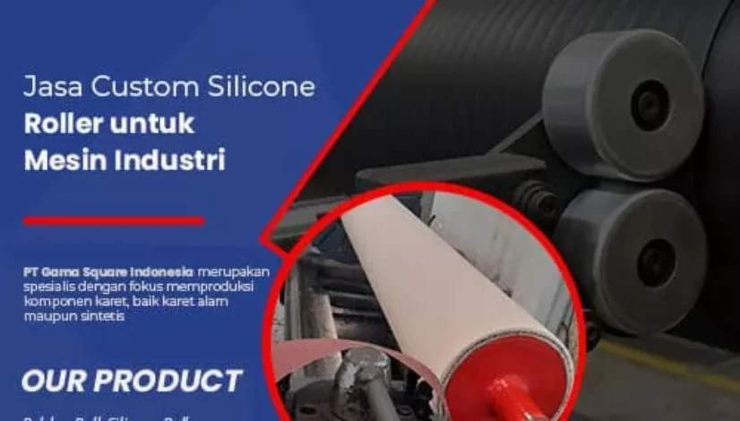 custom silicone roller untuk mesin industri